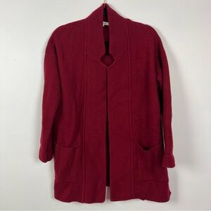 Madewell Spencer Sweater Coat Deep Red Size XS